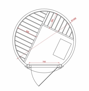 vertikales Saunafass Bausatz